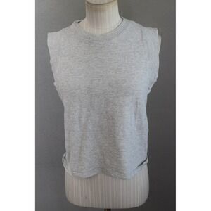 Faherty Sunwashed Muscle Tank XS Grey Organic Cotton Sleeveless Women Tank Top